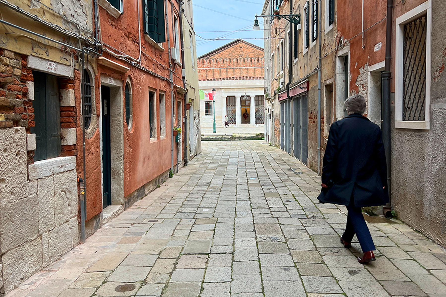 Tommaso walking in Venice